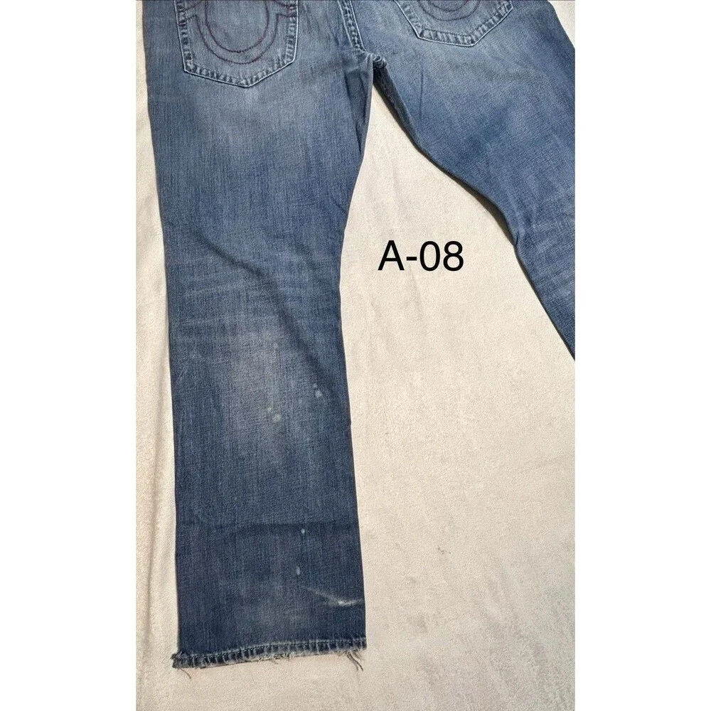True Religion Rickie Straight Jeans Men’s Size 42 Medium Wash w/ Flap Pockets